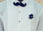 Moustache tie and lapel